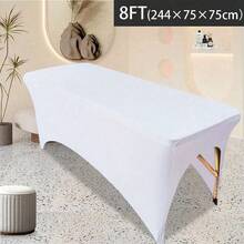 1pc 8ft Salon Massage Table Cover, Stretchy Eyelash Extension Bed Cover, Suitable For Eyelash And Beauty Salon Massage Beds - Multicolor - View 14