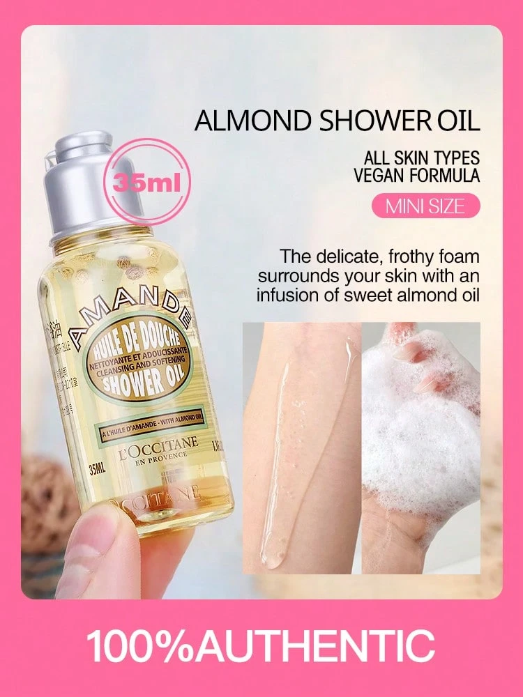 L'Occitane Amande Shower Oil | 35ml Mini Size, Almond-Infused, Hydrating & Gentle for Dry Skin, Daily Use - 無色 - 查看 1
