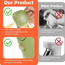 1 Chai xịt dầu 16,5oz cho nhà bếp - Bình xịt dầu ô liu và bình xịt dầu 2 trong 1 - Chai dầu ô liu 470ml - Bình xịt dầu dùng để nấu ăn, nhà bếp nhà hàng, salad, tiệc nướng, màu sắc và kiểu dáng ngẫu nhiên. - Nhiều màu - Xem 6