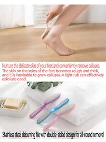 1个足部锉刀，双面去茧器，足部磨砂器，指甲锉，修脚工具（颜色随机） - 彩色 - 查看 3