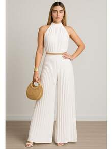 Women Jumpsuits - 白色 - 查看 2