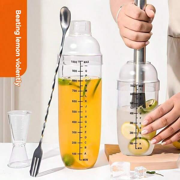 Hand Cranked Shak Cup Milk Tea Shop Special Beater Lemon Tea Making Tool Set, Blender, Stall, Shaking Cup Pot, Christmas Party Supplies, Family Dinner