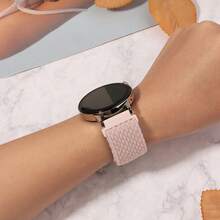 弹性尼龙单圈表带，兼容三星 Galaxy Watch 7 6 5 4 3 2 1 40 毫米 44 毫米，兼容华为手表 Galaxy Watch 5 Pro 表带 45 毫米/手表 6 4 经典表带 42 毫米 46 毫米 43 毫米 47 毫米/Active 2 男女款，20 毫米 22 毫米柔软尼龙弹性编织表带，可作为返校学生的礼物 - 暗粉 - 查看 6