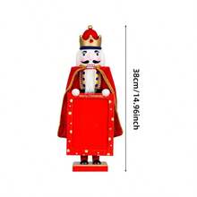 Adorno De Cascanueces De Navidad, Cascanueces Decorativo De Madera, Adorno Estatua del Rey De Mesa De Madera Colores, Traen Buena Suerte A Su, para La Mesa del Dormitorio, La Residencia Estudiante - inicial - Ver 2