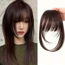 人造假发卡通刘海女性气质小脸仿真自然断刘海假发，爪夹，发爪，发夹，发卡，发饰 - 彩色 - 查看 12