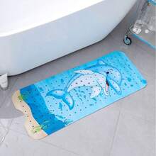 Children's Bath Mat Non-Slip And Mildew-Proof, Cartoon Baby Bath Mat, 100x40cm Extra Large Non-Slip Shower Mat Children's Bathtub Mat With Suction Cup And Drainage Holes, Machine Washable, Ocean Park - multicolour - View 8