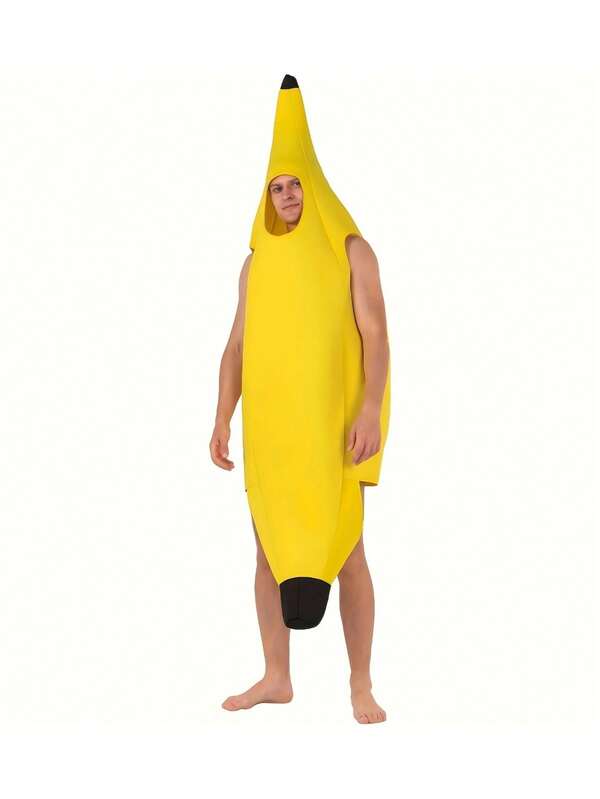 1pc Banana Costume, Funny Costume Prop For Photo Shoot, Suitable For Parties, Role Play, School, Office, Home, Unisex Adult