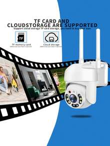 Dual Antennas WiFi Security Camera, 1080P PTZ IP Camera With Clear Night Vision And Motion Detection For Home