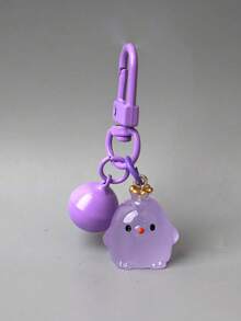 1pc Glow-In-The-Dark Keychain - Cute Chick With, Durable Resin, Cute Birthday Or Valentine's Gift For, Women, Backpack, Purse, Car Keys Charm - Durable Everyday & Party Accessory, Cute Keychain Accessories, Bag Decoration, Playful Design,