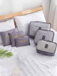 6/7/8/9pcs Travel Packing Cubes, Luggage Organizer Bags, Laundry Bag, Shoe Bag, Multi-Function Compression Packing Cubes, Lightweight Travel Luggage Organizer, Washable Nylon Material, Suitable For Students, Teachers, Travelers