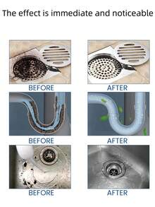 Powerful Drain Cleaner, Pipe Unclogging Agent, Drain Clog Remover, Fast Drain Cleaning Tool, Kitchen And Bathroom Pipe Cleaner, Powerful Sink And Drain Cleaning Powder, Drain Clog Remover, Powerful Drain Cleaner Powder, Kitchen And Bathroom Pipe Cleaner, Sink And Drain Unclogger, Drain Clog Remover - Powdery - View 4