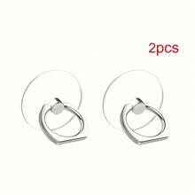 2pcs/5pcs Acrylic Phone Ring Holder Stand, Waterproof 360° Rotatable Stand With Vertical Flip, For Smartphones Compatible With IPhone, Android Phone, Gift For Birthday, Family, Friends Finger Ring Holder, Phone Grip, Phone Accessories - Clear - View 8