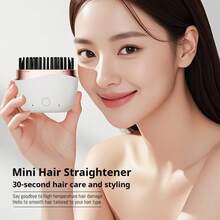 Portable Cordless Hair Straightener Brush, Upgraded Ionic Plus Straightening Brush, Rechargable Mini Hair Straightening Comb With Negative Ions For Women, 30s Fast Heating 2 Temperature Adjust, Anti-Scald Ceramic Electric Hair Comb For Home, Travel, Dormitory Styling Tools