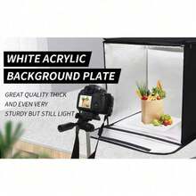 Placa de Reflexão Fotográfica de Acrílico Espelhado Preto - Superfície Brilhante e Durável para Fotografia de Produtos/Retratos/Vídeos e Transmissão Ao Vivo