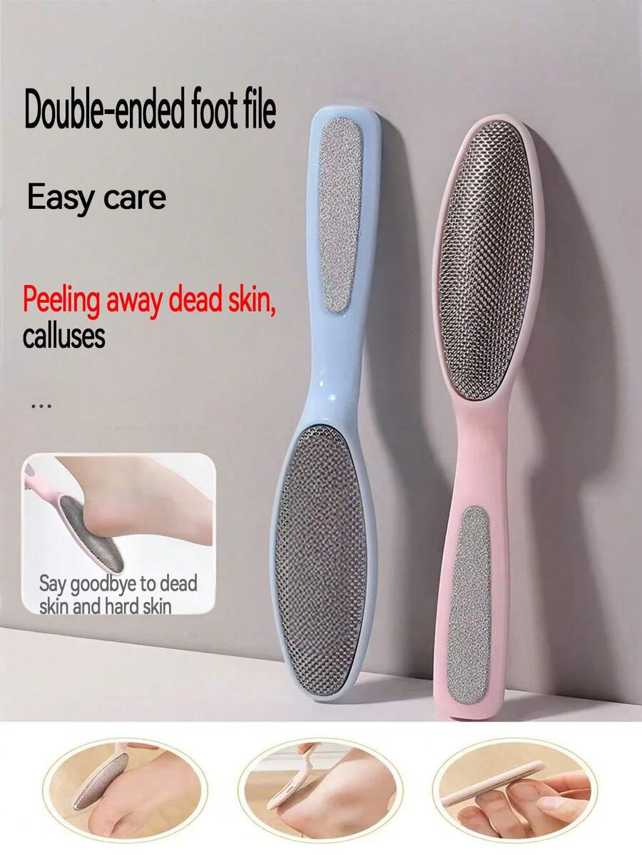 1个足部锉刀，双面去茧器，足部磨砂器，指甲锉，修脚工具（颜色随机） - 彩色 - 查看 1