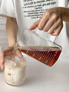 1 pieza Cafetera de goteo con escala de medición, cafetera de vidrio resistente al calor