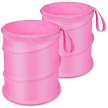 Car Trash Can, 2 Packs Mini Collapsible Car Trash Bin For Front Back Seat, Pop Up Garbage Can, Portable Bag Hanging For Vehicle SUV Rv Truck Accessories Interior, Pink,19069119 - Hot Pink - View 1