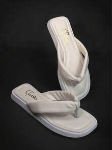 Women Flip-Flops - Tắt trắng - Xem 2