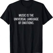 Music - Music Is The Universal Language Of Emotions - T-Shirt - màu đen - Xem 1