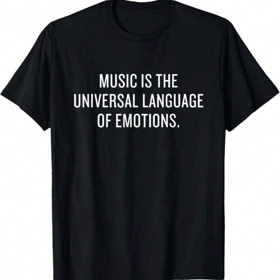 Music - Music Is The Universal Language Of Emotions - T-Shirt - màu đen - Xem 1