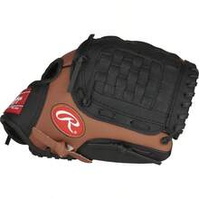 Rawlings Players Glove Series TBall and Youth Baseball Gloves Sizes 9" 11.5" - Bronceado oscuro y negro - Ver 2