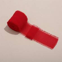 1 Roll Hand Torn Chiffon Frayed Edge Ribbon, 5m/Roll For Wedding Bouquets, Gift Wrapping, Crafting,Rustic Wedding Invitations, Bows, Garlands, DIY Crafts, Christmas Decorations, DIY Home Decor, Wedding Parties And Gift - One Volume - View 34