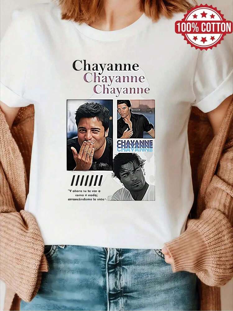 1pc Blusa de Mujer, Blusas Elegantes para Mujeres, Chayanne 180g Algodón Estampado en Blanco y Negro, Cuello Redondo de Alta Calidad, Ajuste Suelto Básico, Lavable a Máquina, Cómoda, Versátil, Tallas S ~ 3XL, Esencial de Verano para Uso Diario Casual y Deportivo - Blanco - Añade 4