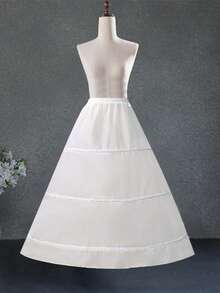 1 chiếc váy cưới cô dâu 3-5 lớp viền thép màu trắng, váy đuôi cá, 4 viền thép 5 viền bèo nhún, váy cỡ lớn 6 viền thép 6 viền vải tuyn, váy phồng, váy mây, váy công chúa, váy đồng phục học sinh, thích hợp cho đám cưới, tiệc tùng, biểu diễn, cosplay, lolita, khiêu vũ, halloween - trắng - Xem 15