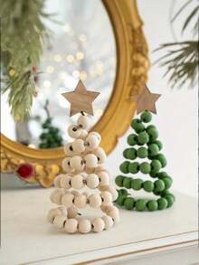 1 قطعة ديكور عيد الميلاد بطراز جديد، شجرة عيد الميلاد الخشبية الإسكندنافية الإبداعية، ديكور مكتبي مناسب لجميع فصول السنة