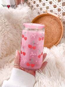 2 件冰抹茶咖啡杯，带盖和吸管、蝴蝶图案吸管杯、果汁饮料吸管杯 - 送给朋友的最佳礼物！ - 彩色 - 查看 14