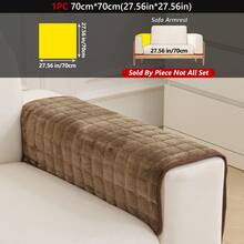 1PC Flannel Solid Color Checkered Quilted Sofa Cushion Non-Slip Seat Pad Machine Washable Sofa Cover, Suitable For Furniture Sofa Protection, Room Living Room Office Bedroom Decoration Modern Minimalist Style, Fits 1-4 Seater Modular Sectional Sofa Cover Pad - Multicolor - View 29