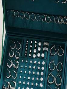 102 Pieces Of Fashionable Women's Earring Jewelry Set-Lovely Simple Style, Zinc Alloy Earrings With Faux Pearl And Artificial Rhinestones, Daily And Party Wear Earrings-(No Box)[Random Delivery]