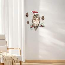 Christmas Wall Stickers Cute Owl Wall Stickers Glow In The Dark Holiday Decorations For Home