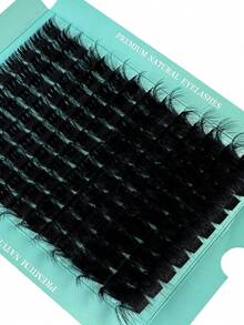 200pcs/180pcs/160pcs/140pcs/120pcs Faux Mink Eyelashes 200D/160D/120D/100D/80D/60D 8D Luxurious Fluffy DIY Cluster Lashes - 12-20mm Mixed Length Eyelash Extension 0.07mm Russian D Curl Thick & Reusable Dramatic Lashes, Easy For Beginners - D - 查看 6