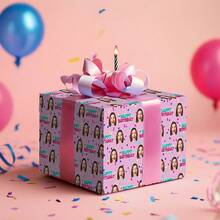 Personalised Funny Face Photo Wrapping Paper, Customised Face Gift Wrap, Multiple Colors, Birthday Wrapping Paper, Anniversary, Your Photo Wrapping Roll - Multicolor - View 9
