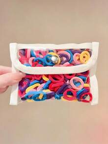 300pcs/Set Colorful Small Hair Ties, Cute Candy-Colored Scrunchies, Various Vibrant Candy Colors, Easily Matched With Different Hairstyles And Outfits, Suitable For Girls And Women, Great For Daily Hairstyles Or As Cute Little Gifts, Wide Appeal ,Ponytail Holders ,Hair Elastics ,Hair Rubber Bands ,Hair Rope