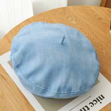 Women  Retro Berets Denim Artist Beanie Cap Painter Beret For Travel, Shopping, Party Denim Beret Hat For Women French Style Artist Hat Casual Beanie Cap - 彩色 - 查看 3