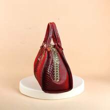 Bolso de mano elegante con diseño de nube, gran capacidad, sensación de alta gama, bolso de tote versátil para mujer, bolso cruzado elegante, minimalista para el uso diario, bolso de mujer de alta calidad con estampado de cocodrilo