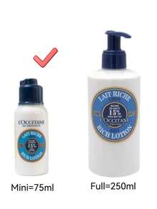 L'Occitane ​​Travel-Size Shea Butter Body Lotion75ml/2.54ozLong-Lasting Fragrance​ Moisturizing And Nourishing