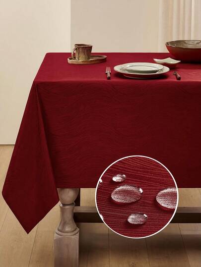 1ชิ้น ผ้าปูโต๊ะโพลีเอสเตอร์กันน้ำกระเซ็นลายวน ดีไซน์ Jacquard แรงบันดาลใจจากมหาสมุทร ซักได้ พกพาสะดวก ผ้าปูโต๊ะสี่เหลี่ยม เหมาะสำหรับห้องครัว โต๊ะอาหาร งานเลี้ยงสังสรรค์ในบ้าน เทศกาล ร้านกาแฟ ร้านอาหาร บุฟเฟ่ต์ และอื่นๆ