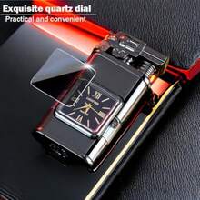 TODINIO Encendedores de antorcha Recargables repetidamenteMágicos de dragón de Doble Llama con Herramientas de Ajuste encendedores a Prueba de Viento con Ventanas de Combustible visibles - Nergo - Ver 4