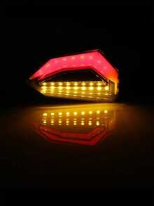 2 Direccionales Focos Faros Led Motocicleta Efecto Neon Tmax - Rojo - Ver 4