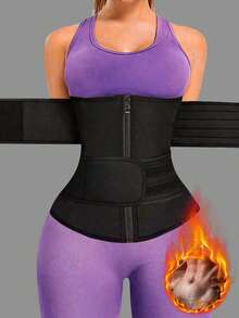 1pc Women Waist Trainer Belt, Waist Trimmer, Sauna Sweat Waist Cincher, Sports Fitness Waist Trainer, Waist Shaper, Waist Slimming Belt, Abdominal Trainer