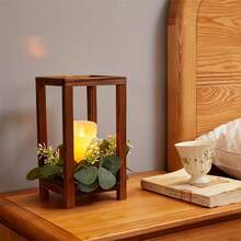 1 pieza/3 piezas Juego de portavelas de madera natural de estilo moderno y rústico - Elegante decoración de mesa cuadrada de estilo rústico con niveles desmontables, construcción de madera de pino resistente, adecuado para bodas, hogar, jardín - Portavelas de grano de madera marrón oscuro, regalo ideal y centro de mesa, diseño modular para uso versátil, base estable y diseño de parte superior abierta para velas y florales, perfecto para exhibición de mesa, decoración de portavelas de madera, portavelas para centros de mesa, velas de té