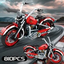 Modelo de bloques de construcción de motocicleta clásica de alta tecnología, juguete de ladrillos de carreras de ciudad de moto para decoración de escritorio de adultos, regalo de Navidad - Multicolor - Ver 10