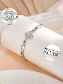 1piece Teen Fashionable Elegant High-End Bracelet, Suitable For Sister, Girlfriend, Mom, Great Gift For Anniversary, Christmas, Thanksgiving, Valentine's Day, Birthday, Mother's Day ﻿ - Multicolor - View 3