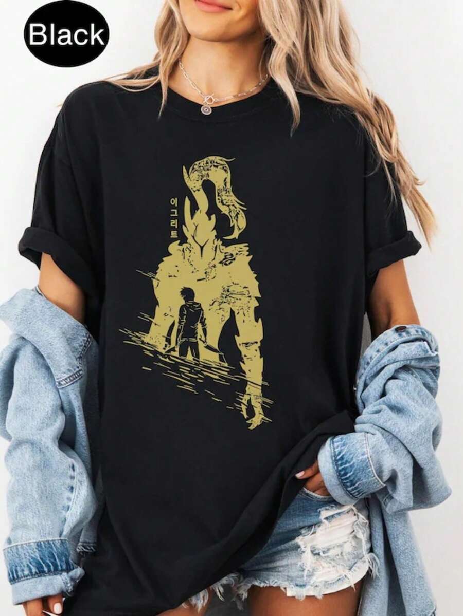 Solo Leveling Shirt, Shadow Monarch Anime Tee, Dark Fantasy _41_9300_314289_68ea9266_6463 - màu đen - Xem 1