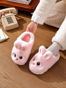 1 Pair Teen Cute Rabbit Slippers, Toddler Indoor Home Closed Toe Slippers