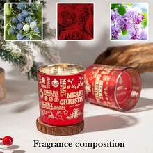 1 pièce Bougies parfumées de Noël, cire de soja naturelle avec plusieurs couches de parfums, convient pour la décoration de la maison, la détente et les cadeaux de rendez-vous. L'arôme d'ambre baltique est parfait pour la Saint-Valentin, les rendez-vous et les ambiances de fête. Décorations de Noël, décoration de la pièce, cadeaux de Noël