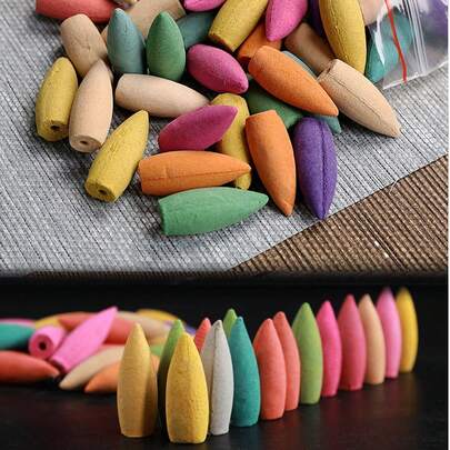 118/300 szt. naturalnych stożków kadzidełkowych z przepływem zwrotnym – różne zapachy, odpowiednie do medytacji i jogi – idealne do kadzielnic typu wodospad, można stosować do oczyszczania domu, medytacji, jogi, usuwania negatywnej energii i sprzątania domu lub biura